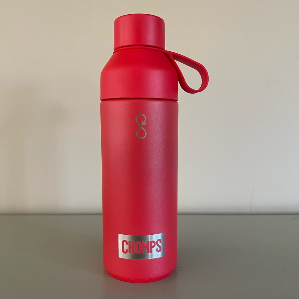 4Ocean Ocean Bottle x Chomps Red 17oz Insulated Water Bottle Stainless Steel